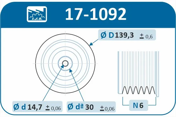IJS GROUP 17-1092 Belt Pulley, crankshaft