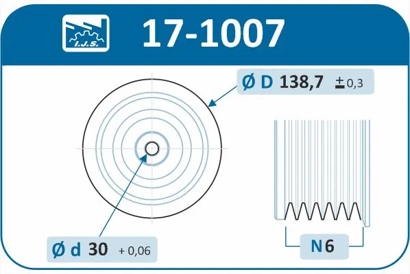 IJS GROUP 17-1007 Belt Pulley, crankshaft