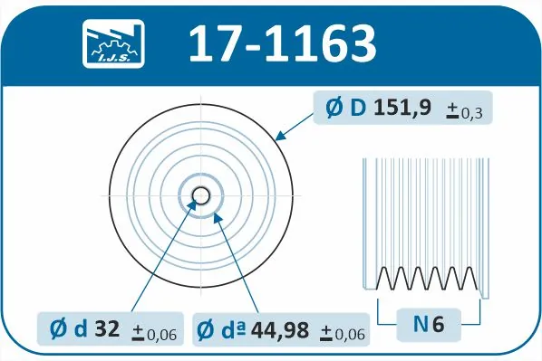 Belt Pulley, crankshaft Technology & Quality, Made in Spain 17-1163