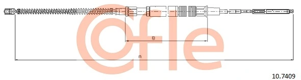 Cable Pull, parking brake 10.7409