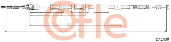 COFLE 17.1430 Cable Pull, parking brake