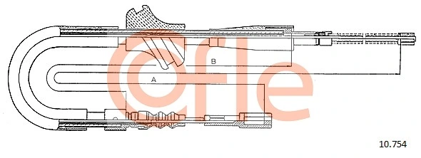 Cable Pull, parking brake 10.754