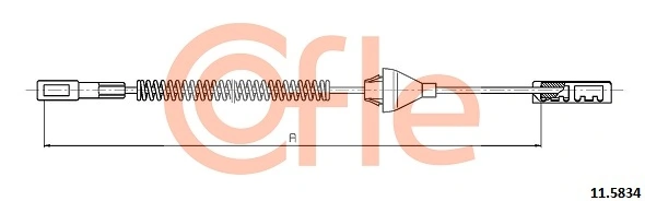 COFLE 11.5834 Cable Pull, parking brake