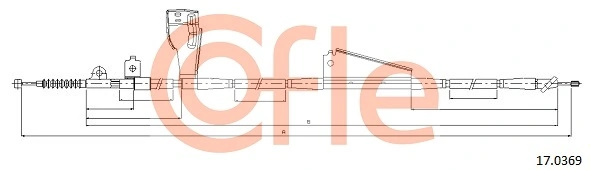 Cable Pull, parking brake 17.0369