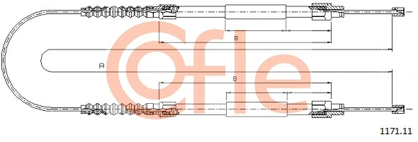 Cable Pull, parking brake 1171.11