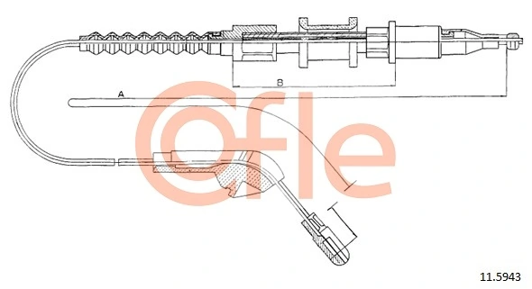 COFLE 11.5943 Cable Pull, parking brake