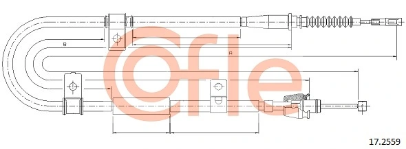 Cable Pull, parking brake 17.2559