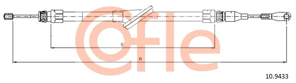 COFLE 10.9433 Cable Pull, parking brake