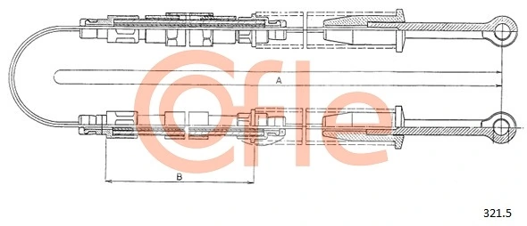 COFLE 321.5 Cable Pull, parking brake