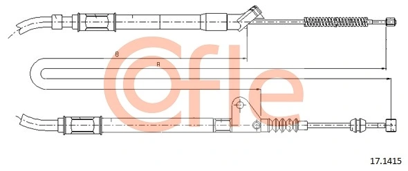 Cable Pull, parking brake 17.1415