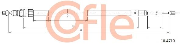 Cable Pull, parking brake 10.4710