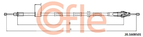 Cable Pull, parking brake 92.20.160B501