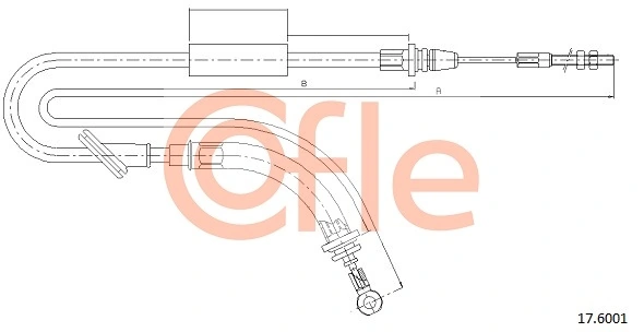 Cable Pull, parking brake 17.6001