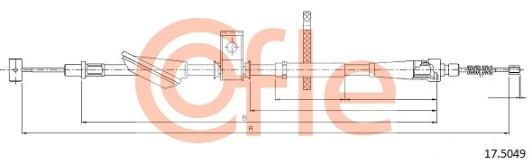 Cable Pull, parking brake 17.5049