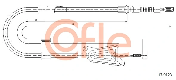 Cable Pull, parking brake 17.0123