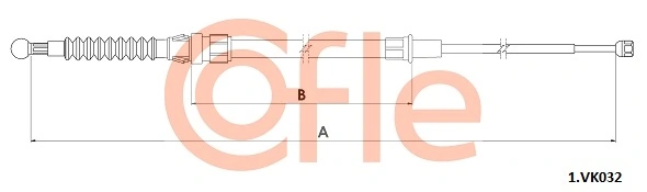 Cable Pull, parking brake 92.1.VK032