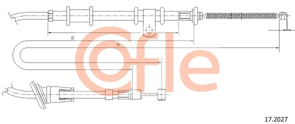 Cable Pull, parking brake 17.2027
