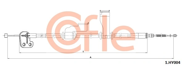Cable Pull, parking brake 92.1.HY004