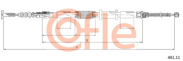 COFLE 461.11 Cable Pull, parking brake