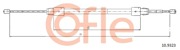 Cable Pull, parking brake 10.9323