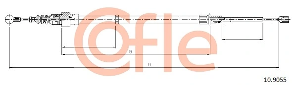 Cable Pull, parking brake 10.9055