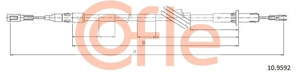 COFLE 10.9592 Cable Pull, parking brake