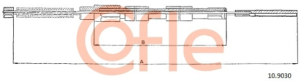 COFLE 10.9030 Cable Pull, parking brake