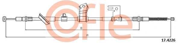 Cable Pull, parking brake 17.4226