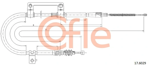 COFLE 17.6029 Cable Pull, parking brake