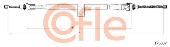 Cable Pull, parking brake 17.0007
