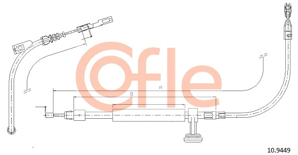 COFLE 10.9449 Cable Pull, parking brake