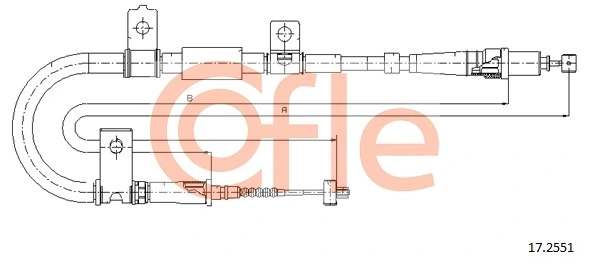 Cable Pull, parking brake 17.2551