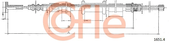 COFLE 1651.4 Cable Pull, parking brake