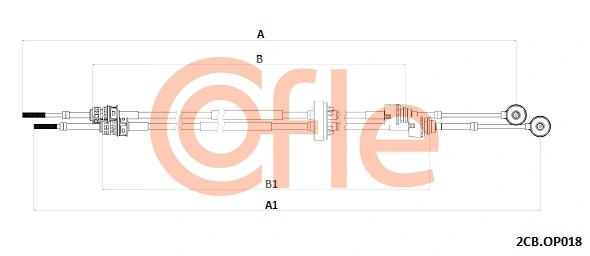Cable Pull, manual transmission 92.2CB.OP018