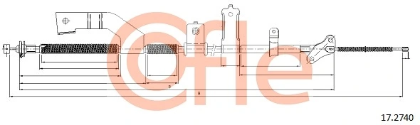 Cable Pull, parking brake 17.2740