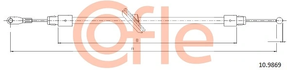 Cable Pull, parking brake 92.10.9869
