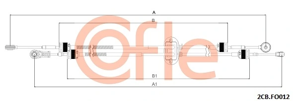 Cable Pull, manual transmission 92.2CB.FO012