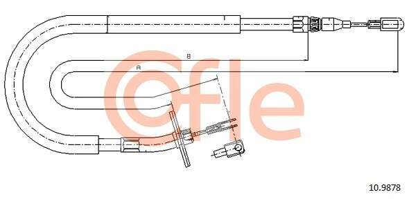COFLE 10.9878 Cable Pull, parking brake