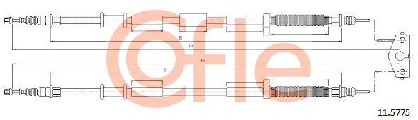 Cable Pull, parking brake 11.5775