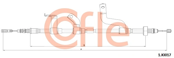 Cable Pull, parking brake 92.1.KI017