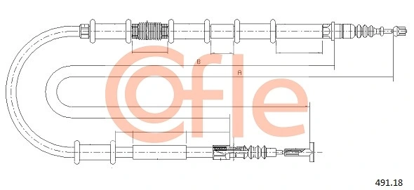 COFLE 491.18 Cable Pull, parking brake