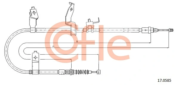 Cable Pull, parking brake 17.0585