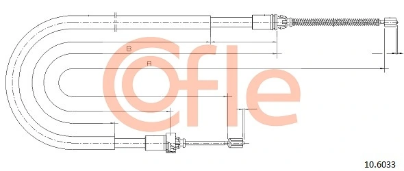 Cable Pull, parking brake 10.6033