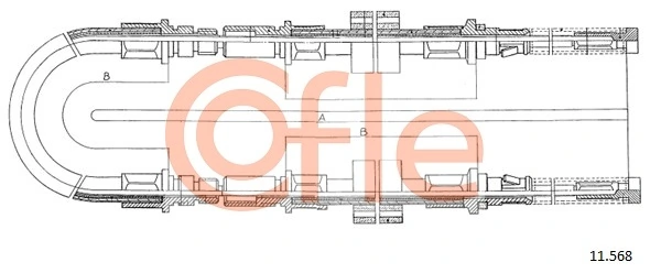 COFLE 11.568 Cable Pull, parking brake