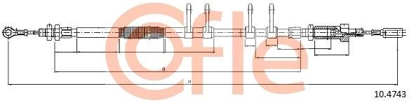 Cable Pull, parking brake 10.4743