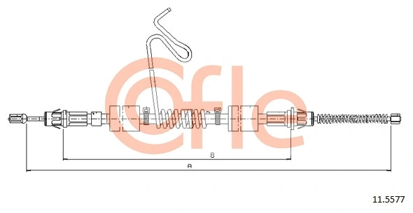 Cable Pull, parking brake 11.5577