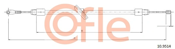 COFLE 10.9514 Cable Pull, parking brake