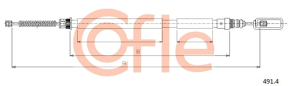 Cable Pull, parking brake 92.491.4