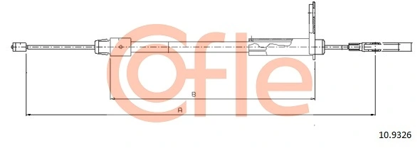 Cable Pull, parking brake 10.9326