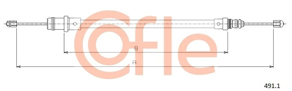 Cable Pull, parking brake 491.1